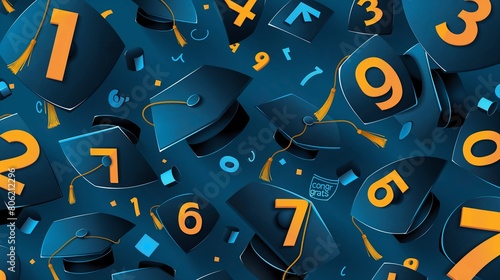 congratulations and graduation caps and deration with new platform 