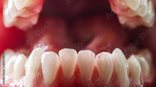 Close-Up View of Healthy Human Teeth