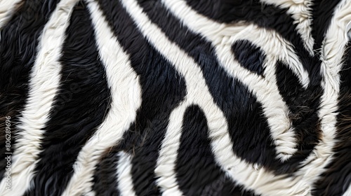 Close up texture of zebra fur background, banner