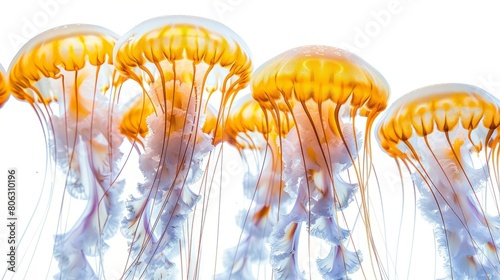 A group of jellyfish photographed in the waters of the Monterey Bay