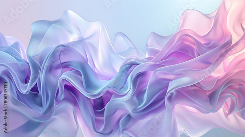 Explore an elegant set of wavy, liquid abstract organic blob shapes, each crafted with exquisite detail and a soothing palette of pastel tones. These shapes undulate gently, simulating t