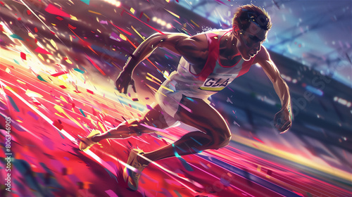 Olympics or sport championship poster illustration.