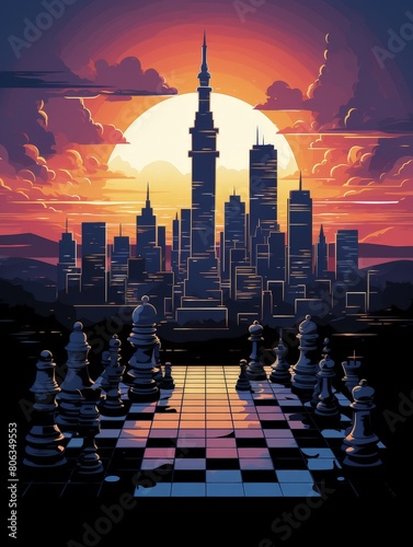 Urban Chessboard Serenade