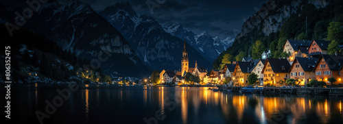 Hallstatt lakeside town in the Alps