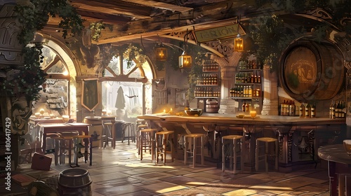 Greek tavern concept 