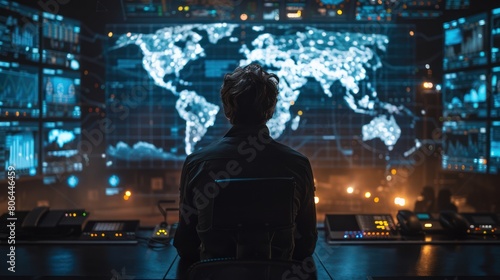 Global Network Monitoring in High Tech Control Room: Military Intelligence Operations
