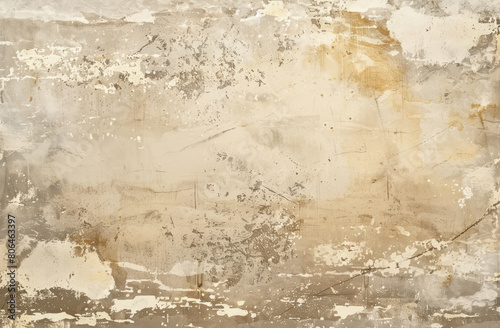 aged and textured abstract background on a large canvas with faded earth tones