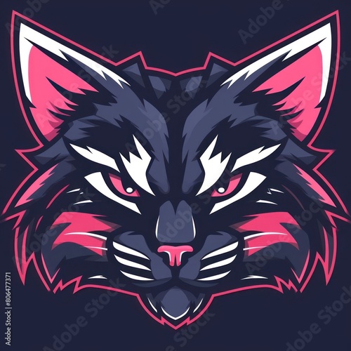 bobcat head simple logo solid flat color