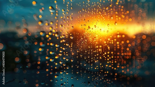 Raindrops on the windowpane,.A beautiful sight to behold..The sun shines through the drops,.Creating a rainbow of colors.