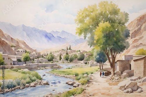 Asadabad Afghanistan Country Landscape Illustration Art