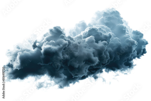 dark Cumulus cloud isolated on white background
