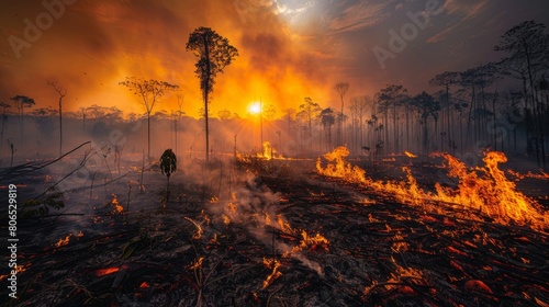 The alarming rate of global warming is leading to widespread deforestation