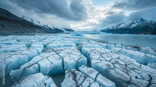 The effects of global warming are evident in the melting glaciers and changing weather patterns