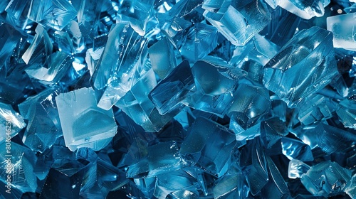 Shattered Cerulean: A Mosaic of Abstraction