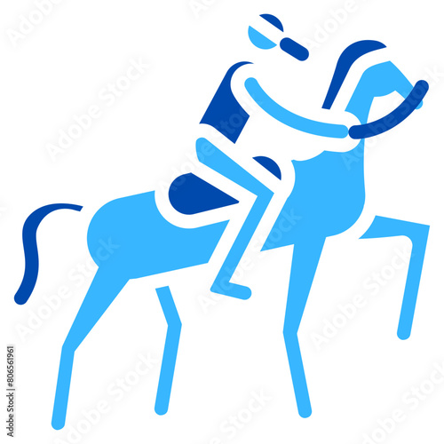 Horseback Riding Solid Color Icon Design Vector