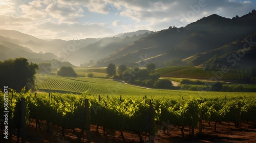 Vineyard in Tuscany, Italy - panoramic view