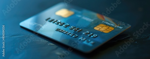 Close-up of a bank credit card on a desk