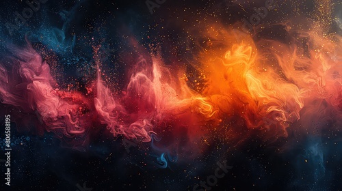 Abstract texture background of colorful smoke. 3d rendering
