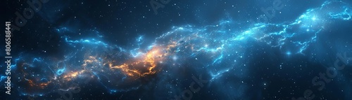 Dynamic blue background with a sparkling constellation map, ideal for astronomy enthusiasts and dreamy setups