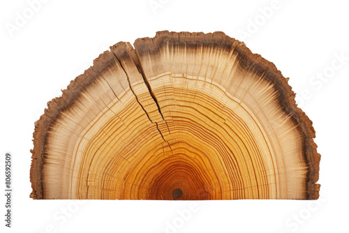 Whispers of Time: An Intimate Portrait of Tree Rings on White or PNG Transparent Background.