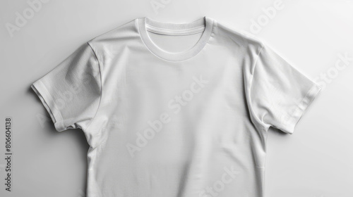 White classic blank t-shirt mock-up for logo, text or design on white background. Ready to replace your design