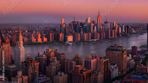 Landmark famous in New York City of Manhattan in USA .Concept travel and world attractions