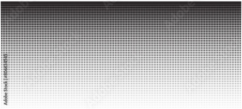 Halftone gradient. Dot gradation pattern, black and white fade texture. Graphic retro effect, abstract geometric grid. Vector.