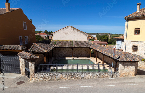 Old laundry from 1783 in the town of Fuentelcésped. Burgos, Castile and Leon, Spain.