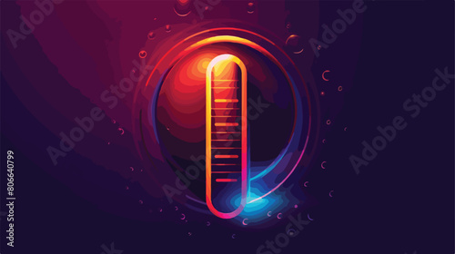 Silhouette thermometer with temperature scale Vector