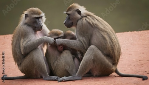 a-baboon-group-grooming-each-other-reinforcing-so- 2