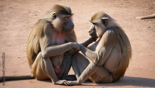 a-baboon-grooming-another-baboon-showing-social-b- 3