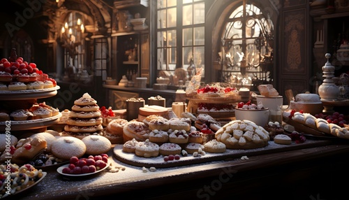 Pastry shop in the old city center of Lviv, Ukraine