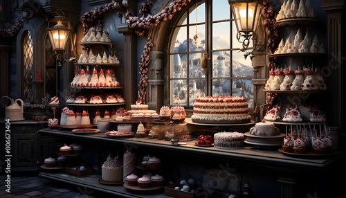 Cake shop in the old town of Gdansk, Poland