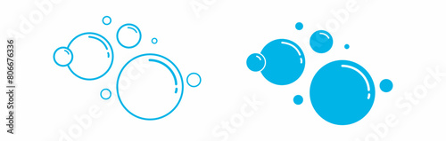 Flat design bubble soap vector icon