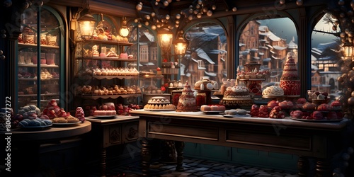 Baker's shop in the old town of Bergen, Norway