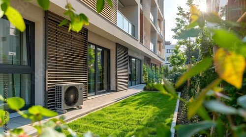 innovation with an air source heat pump installed in a residential building