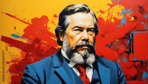 A portrait of Friedrich Engels