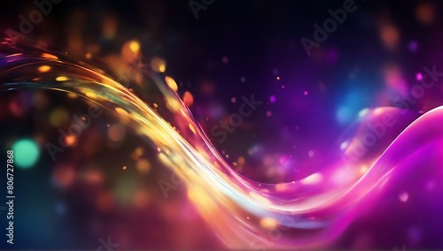 abstract background with soft flow of waves, with blurred background, wallpaper, copy space background, made with ai generative