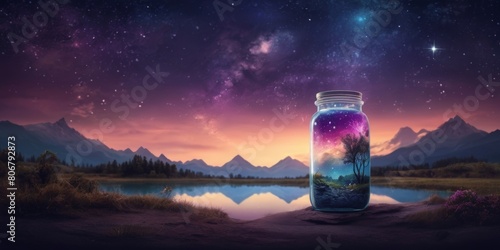 galaxy in jar