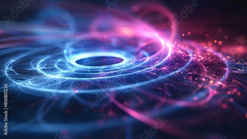 The Fundamental Concept of Quantum Entanglement in Three-Dimensional Space. Concept Quantum Physics, Entanglement Theory, Spatial Dimensions, Particle Connections, Theoretical Physics