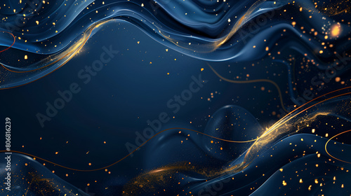 Abstract background with circles and lines. Different shades and thickness.lighting of fiber optics cable concept and bokeh. abstract background, Generative Ai 