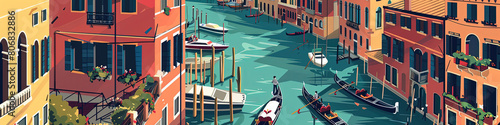 Venetian Charm - Ultra-Detailed Venice Illustration