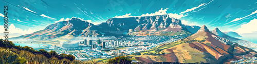 Summit Serenity - Table Mountain Illustration
