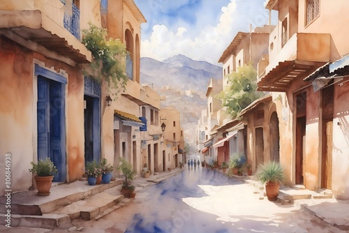 In Salah Algeria Country Landscape Illustration Art