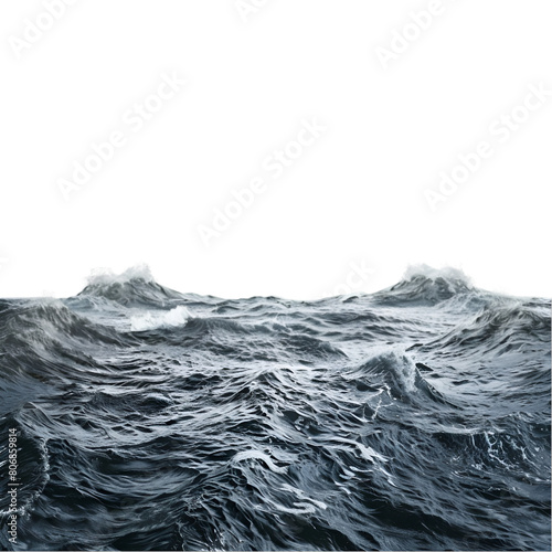 an isolated, sizable ocean tidal wave against a white background 
