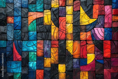 Abstract background in colors and patterns for International Day for the Remembrance of the Slave Trade