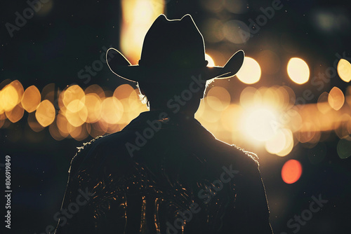 Generative AI picture Portrait of wild west retro movie western city town with cowboys and cowgirls and horses