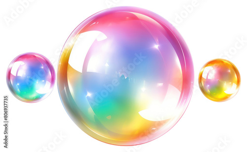 PNG Bubble rainbow sphere white background.