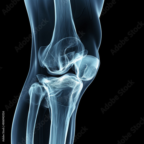 Knee Joint X-Ray Ligaments Bone Alignment Medical Analysis