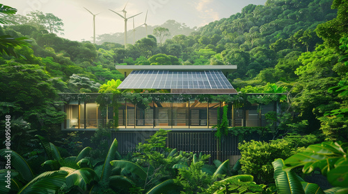 Conceptual Image of Eco-Friendly Data Center